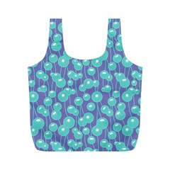 Blue Dandelions  Cute Plants Full Print Recycle Bag (m) by SychEva