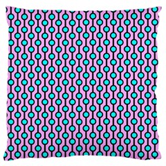 Blue Circles On Purple Background Geometric Ornament Large Flano Cushion Case (one Side) by SychEva