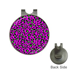 Pink And Green Leopard Spots Pattern Hat Clips With Golf Markers by Casemiro