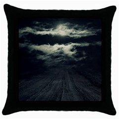 Dark Night Landscape Scene Throw Pillow Case (black) by dflcprintsclothing