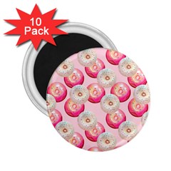 Pink And White Donuts 2 25  Magnets (10 Pack)  by SychEva