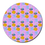 Cartoon Pattern Round Mousepads Front