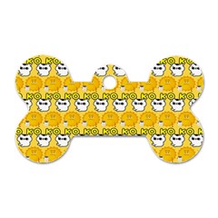 Cartoon Pattern Dog Tag Bone (two Sides) by Sparkle