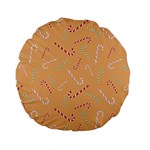 Sweet Christmas Candy Standard 15  Premium Round Cushions Front