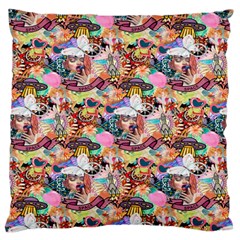 Retro Color Large Flano Cushion Case (one Side) by Sparkle