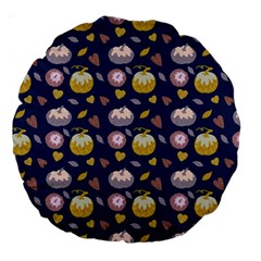 Autumn Pumpkins Large 18  Premium Round Cushions by SychEva