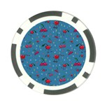 Red Cherries Athletes Poker Chip Card Guard Back