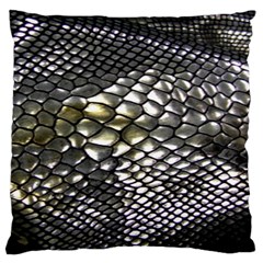 Snake Skin Large Flano Cushion Case (one Side) by Sparkle