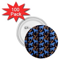 Blue Tigers 1 75  Buttons (100 Pack)  by SychEva