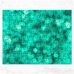 Light Reflections Abstract No9 Turquoise Rectangular Jigsaw Puzzl Front