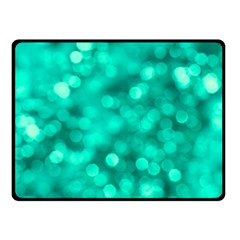 Light Reflections Abstract No9 Turquoise Double Sided Fleece Blanket (small)  by DimitriosArt