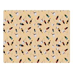 Festive Champagne Double Sided Flano Blanket (large)  by SychEva