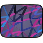 3d Lovely Geo Lines Double Sided Fleece Blanket (Mini)  35 x27  Blanket Back