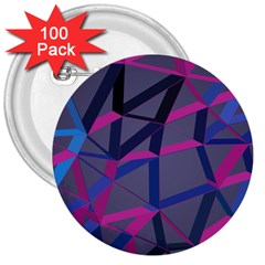 3d Lovely Geo Lines 3  Buttons (100 Pack)  by Uniqued