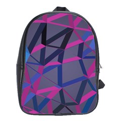 3d Lovely Geo Lines School Bag (large) by Uniqued