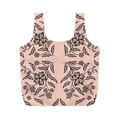 Floral Folk Damask Pattern  Full Print Recycle Bag (m) by Eskimos