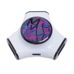 3d Lovely Geo Lines 3-port Usb Hub by Uniqued