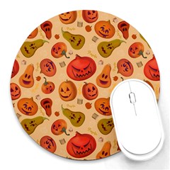 Pumpkin Muzzles Round Mousepads by SychEva