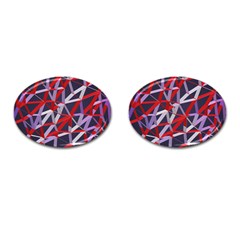 3d Lovely Geo Lines Vii Cufflinks (oval) by Uniqued