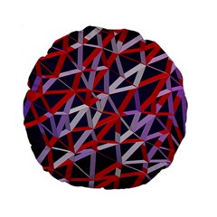 3d Lovely Geo Lines Vii Standard 15  Premium Flano Round Cushions by Uniqued