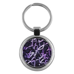 3d Lovely Geo Lines Vi Key Chain (round) by Uniqued