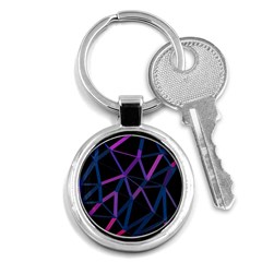 3d Lovely Geo Lines  V Key Chain (round) by Uniqued