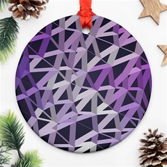 3d Lovely Geo Lines  Iv Ornament (round) by Uniqued