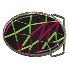 3d Lovely Geo Lines X Belt Buckles by Uniqued