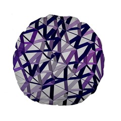 3d Lovely Geo Lines X Standard 15  Premium Flano Round Cushions by Uniqued