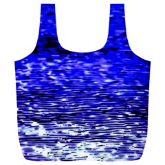 Blue Waves Flow Series 1 Full Print Recycle Bag (xxxl) by DimitriosArt