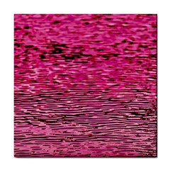 Pink  Waves Flow Series 1 Tile Coaster by DimitriosArt