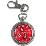 Floral pattern paisley style Paisley print.  Key Chain Watches Front