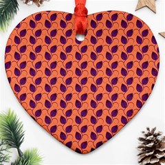 Leafs Heart Ornament (two Sides) by Sparkle