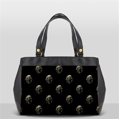 Creepy Head Sculpture With Respirator Motif Pattern Oversize Office Handbag (2 Sides) by dflcprintsclothing