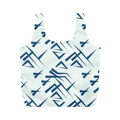 Abstract Pattern Geometric Backgrounds   Full Print Recycle Bag (m) by Eskimos