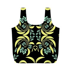 Floral Folk Damask Pattern Fantasy Flowers  Full Print Recycle Bag (m) by Eskimos