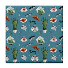 Fashionable Office Supplies Tile Coaster by SychEva