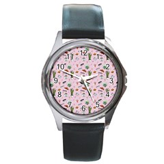 Office Time Round Metal Watch by SychEva