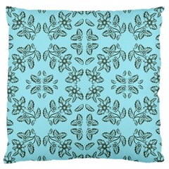 Floral Folk Damask Pattern Fantasy Flowers Floral Geometric Fantasy Large Cushion Case (one Side) by Eskimos