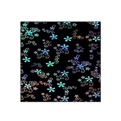 Flowers Pattern Satin Bandana Scarf by Sparkle