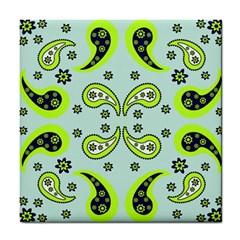 Floral Pattern Paisley Style  Tile Coaster by Eskimos