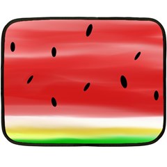 Painted Watermelon Pattern, Fruit Themed Apparel Double Sided Fleece Blanket (mini)  by Casemiro