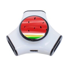 Painted Watermelon Pattern, Fruit Themed Apparel 3-port Usb Hub by Casemiro