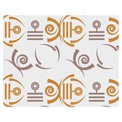 Abstract Pattern Geometric Backgrounds   Double Sided Flano Blanket (medium)  by Eskimos