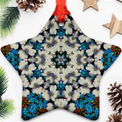 Paradise Flowers And Candle Light Star Ornament (two Sides) by pepitasart