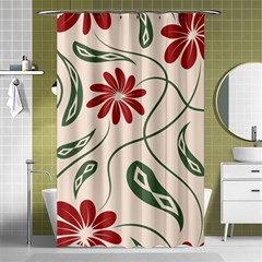  Folk Flowers Floral Art Print Flowers Abstract Art  Shower Curtain 48  X 72  (small)  by Eskimos