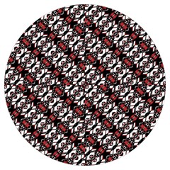 Linear Geometric Modern Pattern Round Trivet by dflcprintsclothing