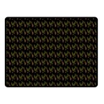 Fern Pattern 2 Black Double Sided Fleece Blanket (Small)  45 x34  Blanket Front