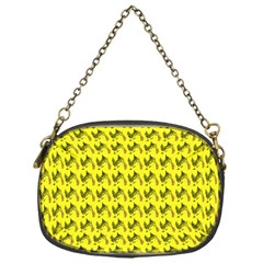 Fern Pattern 2 Yellow Chain Purse (one Side) by violetheavensky