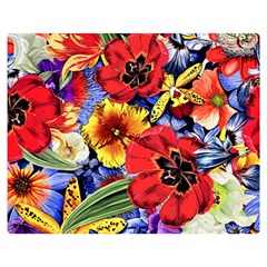 Flower Pattern Double Sided Flano Blanket (medium)  by CoshaArt